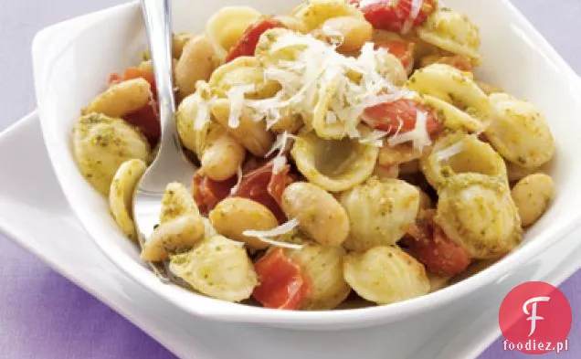 Orecchiette z białą fasolą i Pesto