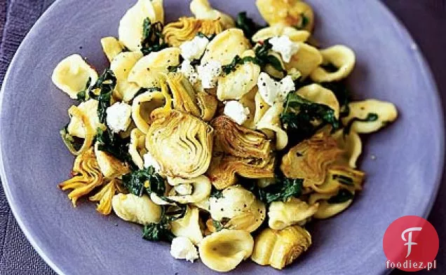 Orecchiette z karczochami i szwajcarskim Chard