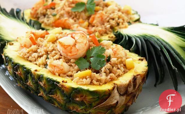 Ananas Krewetki Brązowy Ryż Smażony