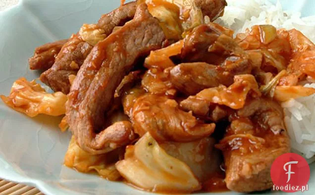 Wieprzowina na gorąco i kwaśno z kapustą