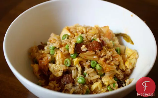 Kolacja dzisiaj: bekon i Kimchi smażony ryż