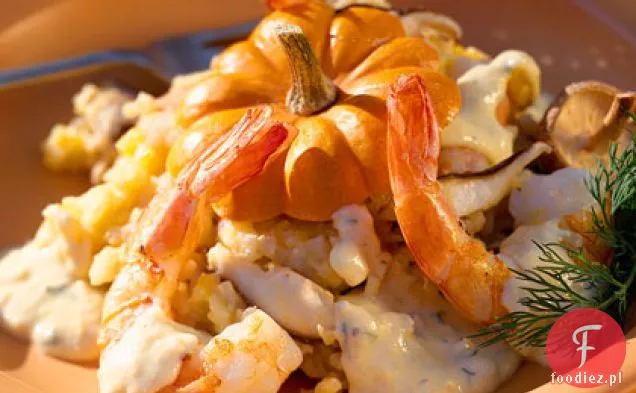 Risotto dyniowe z krewetkami