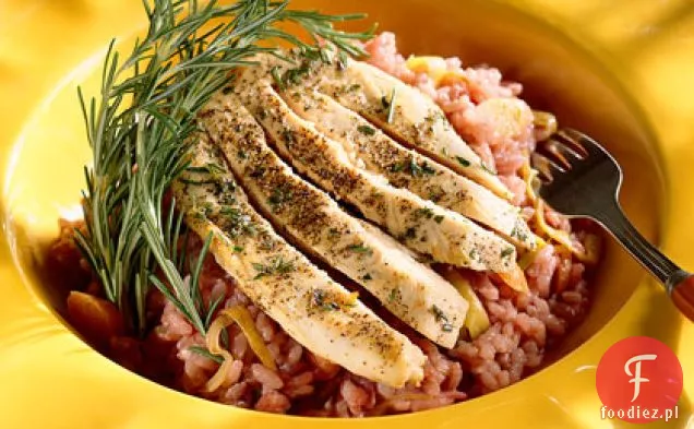 Pinot Noir Risotto Z Kurczakiem Rozmarynowym