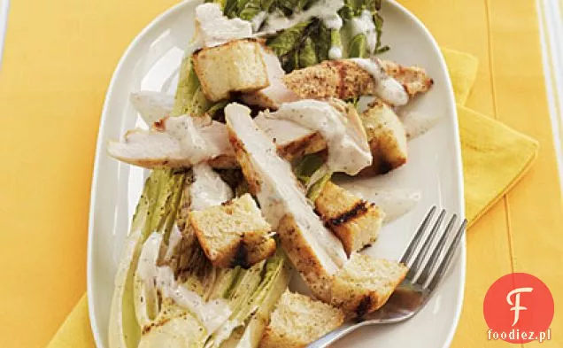 Grillowana Sałatka Rzymska Z Kurczakiem Cezar