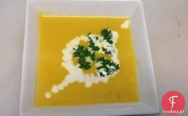 Kremowa zupa ziemniaczana, marchewkowa i porowa