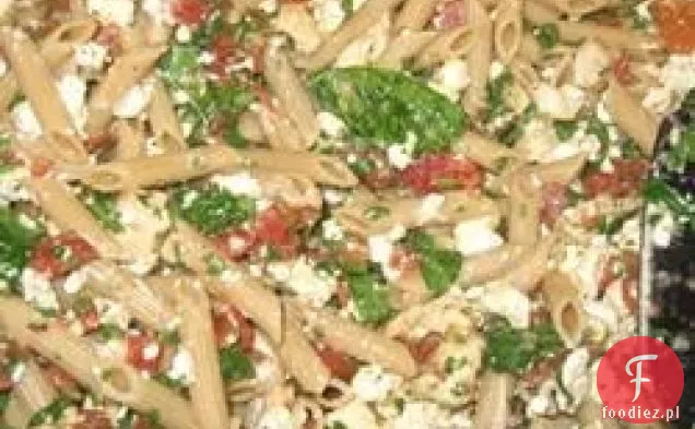 Mostaccioli ze szpinakiem i fetą