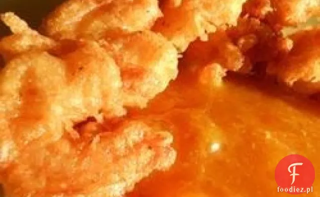 Krewetki Cajun z pikantnym sosem brzoskwiniowym