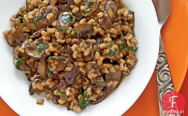 Farro Risotto z pieczarkami