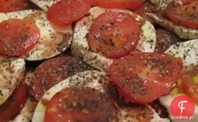 Sałatka z mozzarelli pomidorowej z redukcją balsamiczną