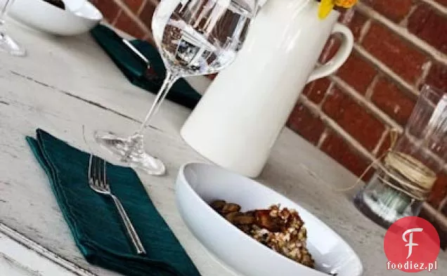 Risotto Z Wędzonym Kozim Serem Z Pieczarkami Sherry