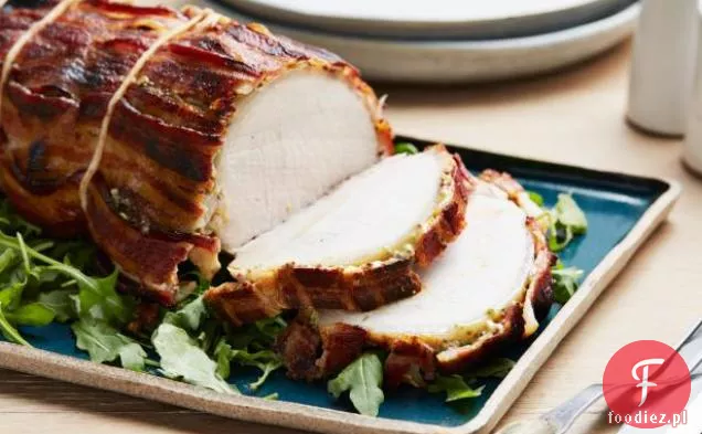 Pieczeń wieprzowa miodowo-musztardowa z boczkiem