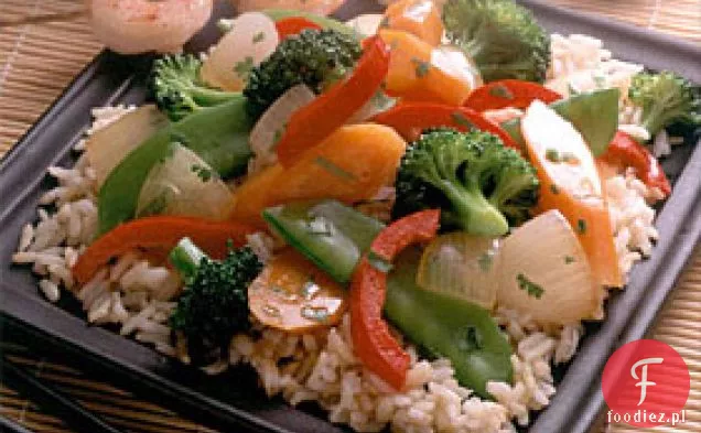 Gingered Vegetables Over Brown Rice