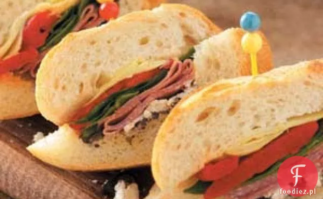 Bagietki Nadziewane Antipasto