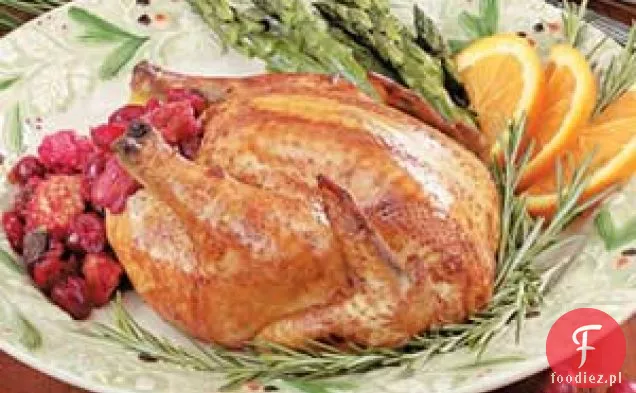 Kury kornwalijskie z farszem żurawinowym