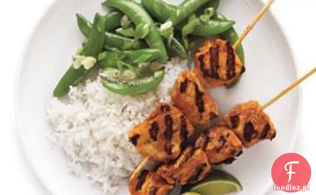Szaszłyki Z Kurczaka Z Czerwonym Curry