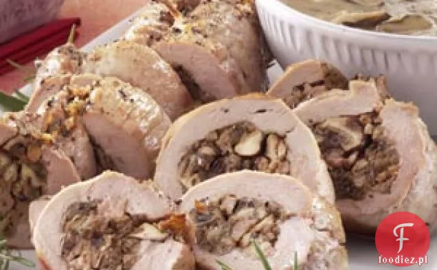 Nadziewane polędwiczki wieprzowe z sosem grzybowym Shiitake
