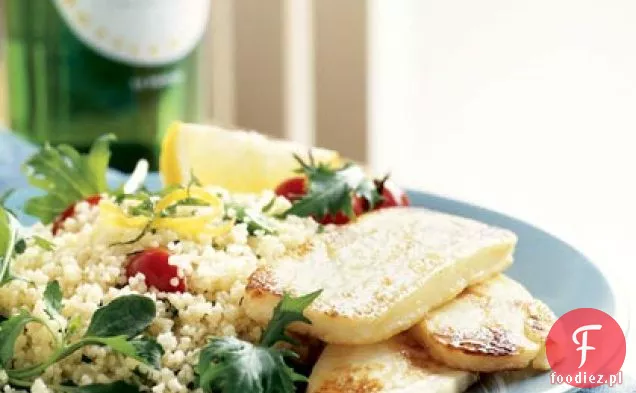 Halloumi z kuskusem i zielenią