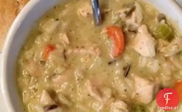 Krem z kurczaka z zupą z dzikiego ryżu
