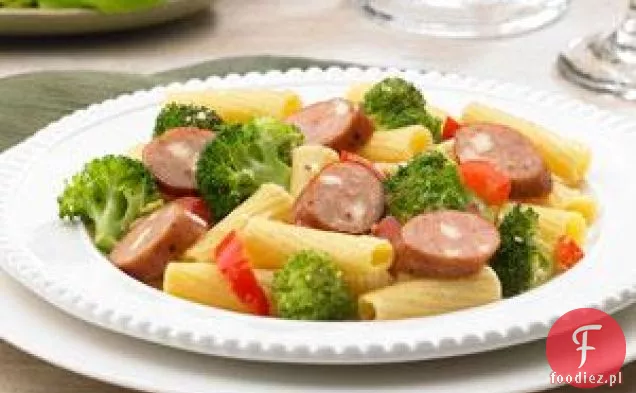 Johnsonville wędzony kurczak włoska kiełbasa i brokuły Rigatoni