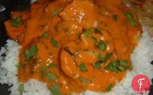 Indyjskie smażone krewetki w sosie śmietanowym (Bhagari Jhinga)