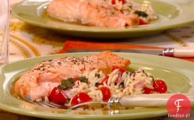 Filety Z Łososia Polane Miodem Musztardowym