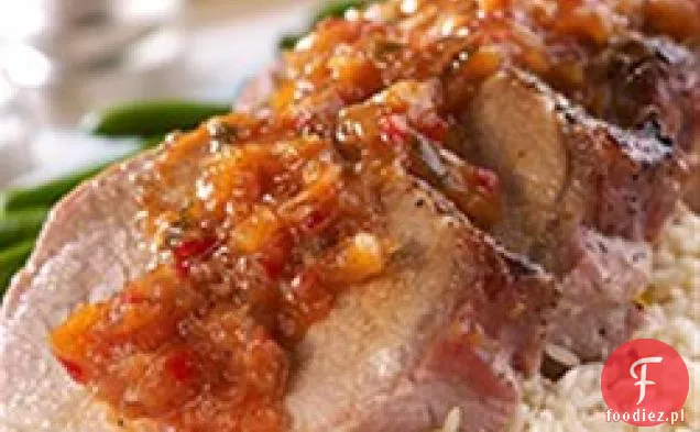 Polędwiczka wieprzowa z pikantnym sosem ananasowo-pieprzowym Chutney