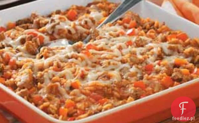 Włoska Kiełbasa Ryż Zapiekanka