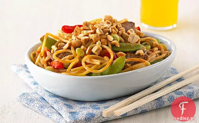 Asian Peanut Beef & Noodles for Two