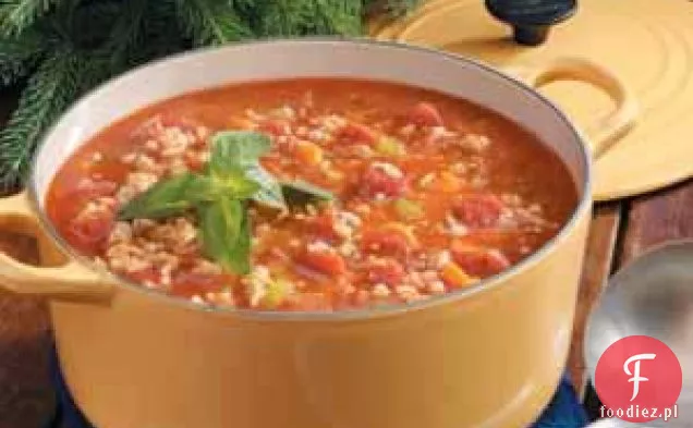 Zupa Pomidorowa Z Indyka Jęczmiennego