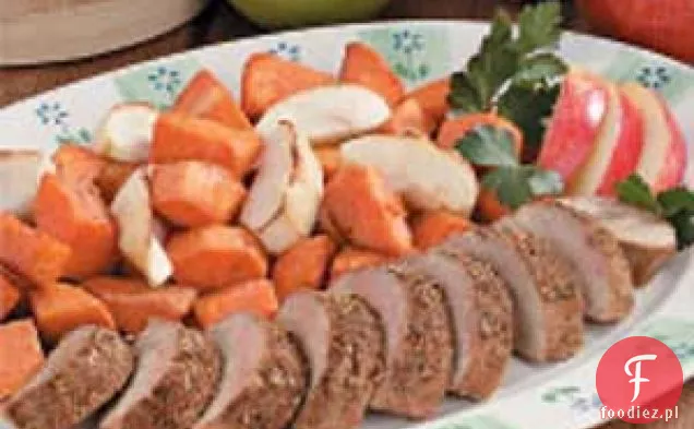 Wieprzowina z jabłkami i słodkimi ziemniakami