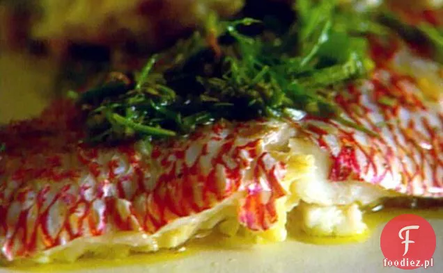 Pieczony Czerwony Snapper z rozmarynem
