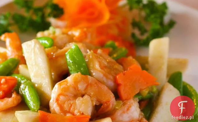 Świeże Gruszki I Krewetki Stir Fry Recipe