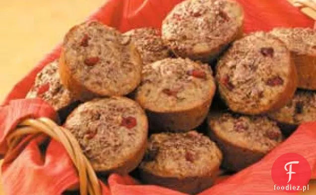 Muffinki Lniane Żurawinowe