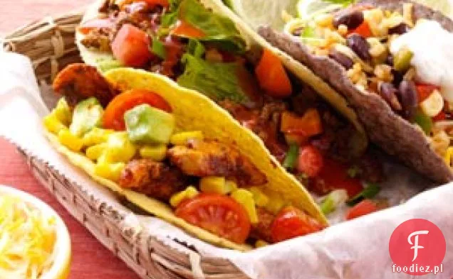 Tacos z czarną fasolą i kukurydzą