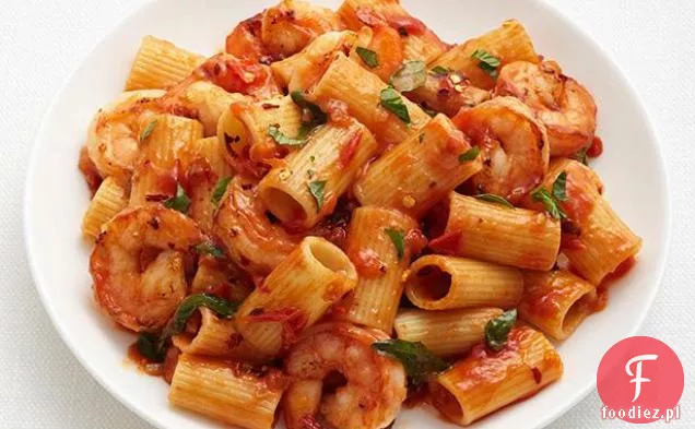 Rigatoni z pikantnymi krewetkami