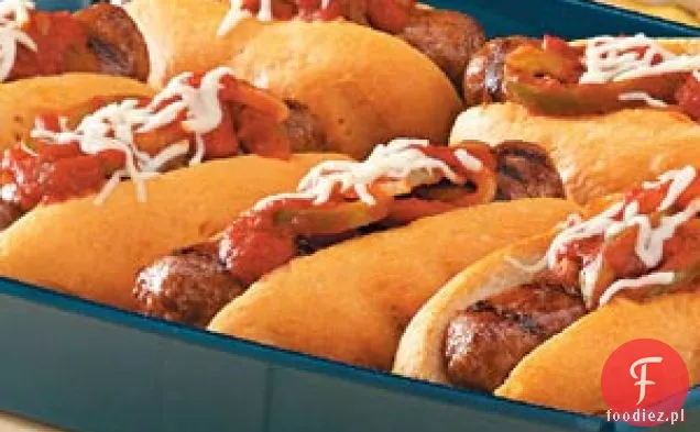 Grillowane Kanapki Z Włoską Kiełbasą