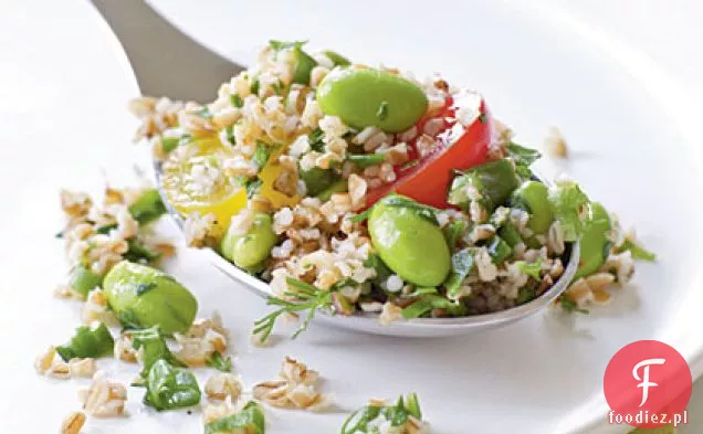 Sałatka Bulgur z Edamame i pomidorkami koktajlowymi