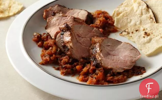 Polędwiczka wieprzowa ze Zwęglonym pomidorem-Salsa Jalapeno