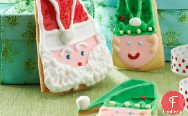 Świąteczne ciasteczka Świętego Mikołaja i elfa