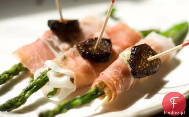 Prosciutto Zawinięte Szparagi Z Fig I Kozim Serem