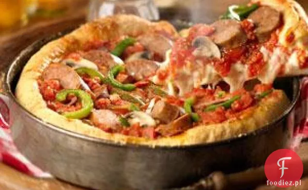Włoska Kiełbasa Deep Dish Pizza