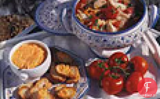 Zupa rybna z pomidorami i sosem Paprykowo-czosnkowym