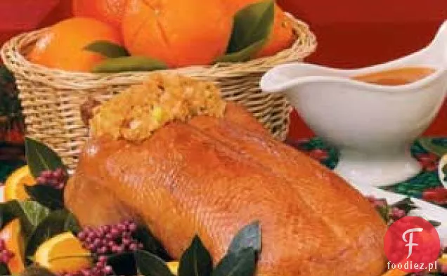 Pieczona kaczka z pomarańczową glazurą
