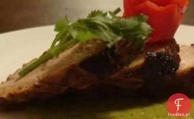 Peruwiańska wieprzowina z sosem chili z awokado