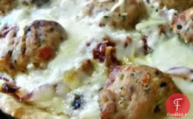 Pizza Alfredo z pieczonymi warzywami