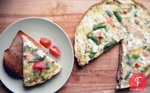 Frittata Z Łososia, Szparagów I Koperku