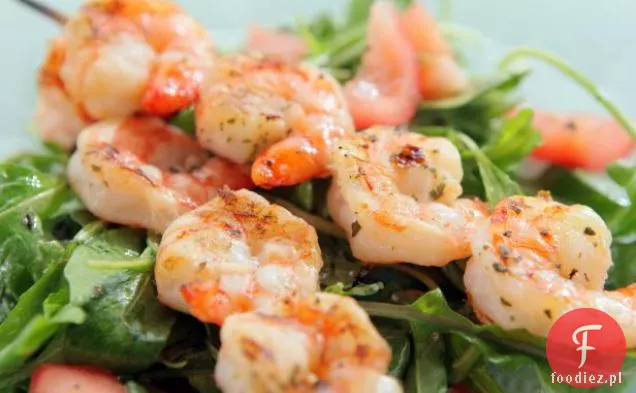 Grillowane Pieczone Szaszłyki Z Krewetek Czosnkowych