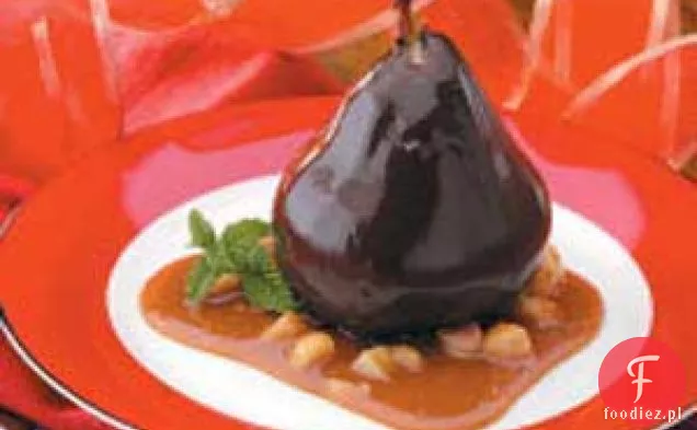 Gruszki czekoladowe w sosie karmelowym