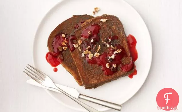 Francuskie Tosty Czekoladowo-Orzechowe Z Syropem Malinowym