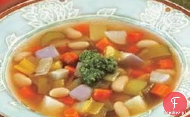 Zimowa zupa fasolowa Swanson® z Pesto
